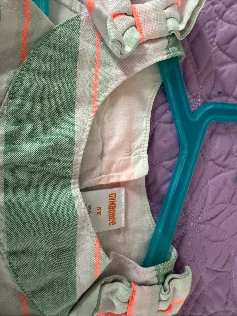 Gymboree Coral and Mint Striped Sundress